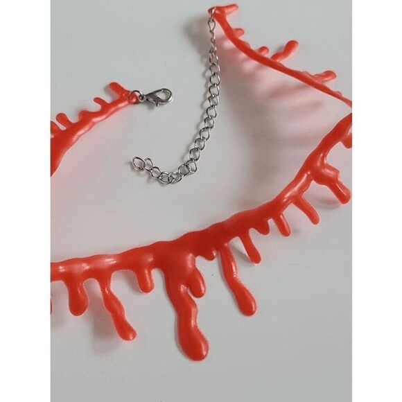 🩸 Halloween Vampire Costume Cosplay Dripping Blood Choker Necklace NEW - Picture 11 of 15